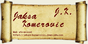 Jakša Komerović vizit kartica